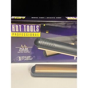 Hot Tools Professional 1"‎ Gold CeramicTi Flat Iron Pulse Tech up to 430°F